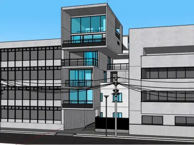 Edificio Amsterdam 01 3D model