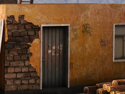 Favela Game Ready Environment Low-poly 3D model