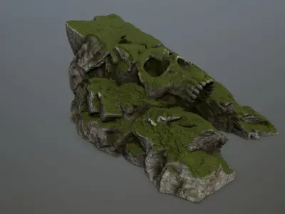 Skull Cave Low-poly 3D model 21