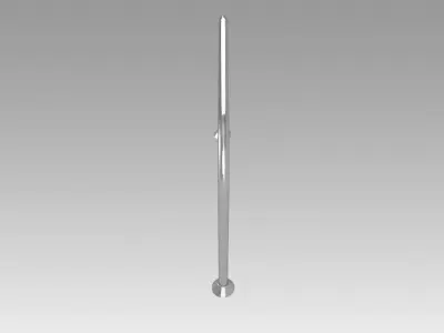 Pipe fencing wall security 3D model