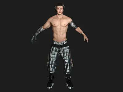 AAA 3D Cyborg Futuristic Male 02 -Game Ready Realistic Character Low-poly 3D model