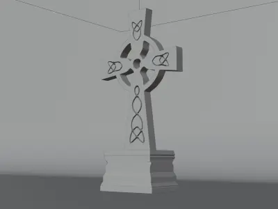 Gravestone in 3D 3D model