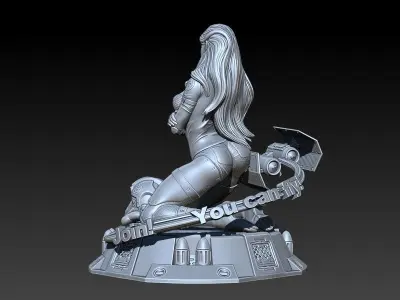 Star Wars Tie Bomber Pin Up Girl 3D print model