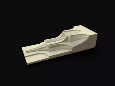 pilaster train track 3D model