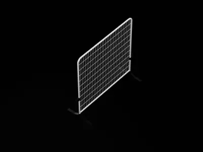 Street Barrier Mesh Low-poly 3D model