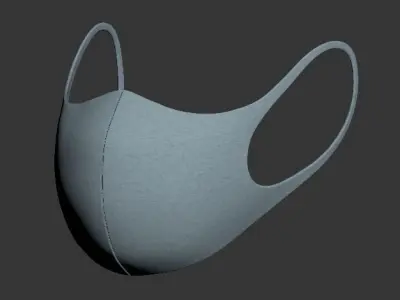 Facemask Covid Fabric  3D model
