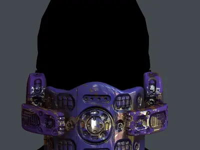 Helmet gas mask scifi military combat Low-poly Low-poly 3D model get