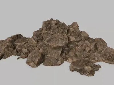 Rock Set Low-poly 3D model