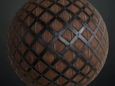 Contemporary Fine Strip Wood Flooring PBR Texture