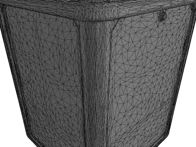 Weathered Green Perforated Recycle Bin Low-poly 3D model