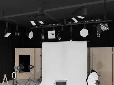 Photography Studio Scene 3D model