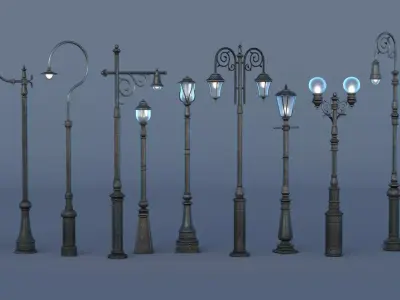 Street Lamp 3D Model Pack