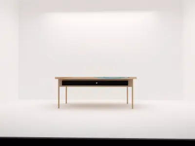 wooden table  Free low-poly 3D model