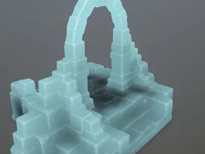 ice gate  Low-poly 3D model