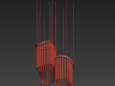Custom chime chandelier 3D model purchase