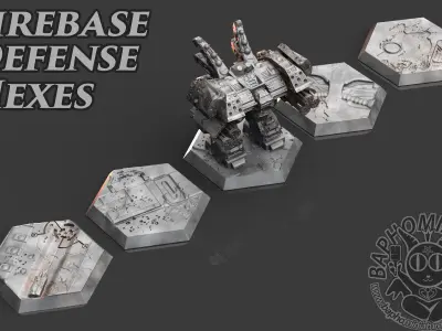 Hex Base- Firebase Defense Base 3D print model