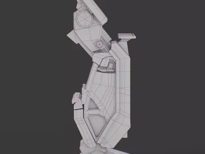 scifi stand Low-poly 3D model