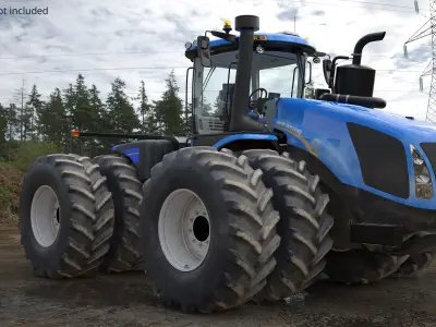  New Holland T9 Wheeled Tractor Dirty Simplified 
