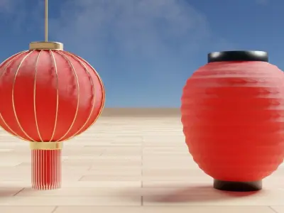 Hanging Latern Lamp 3D model