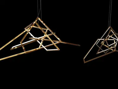 Futuristic Ceiling Light Low-poly 3D model