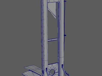 Berger Guillotine Low-poly 3D model