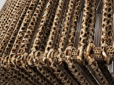 Lamp barrel rope n10 3D model