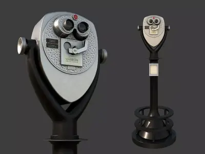 Tower Optical Binocular Viewer Low-poly 3D model