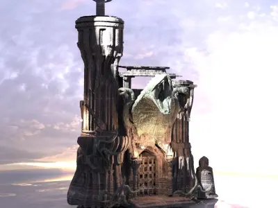 Lady Slithers Lair inspired fortress 3D model
