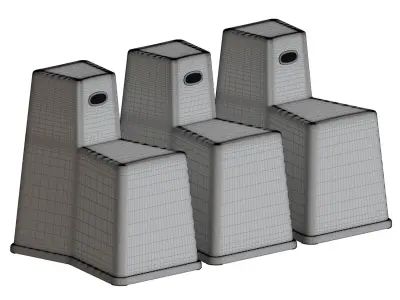 Stool-Tool styrofoam stools - 3D model