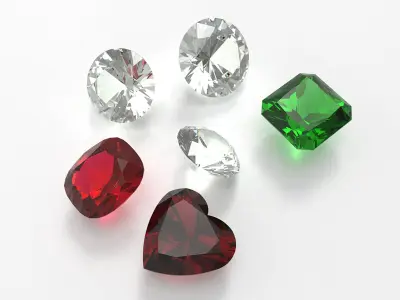  Standard diamond of different cut 
