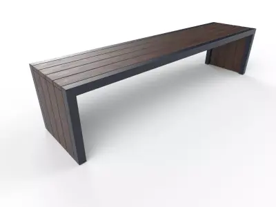 Bench  M10 Low-poly 3D model