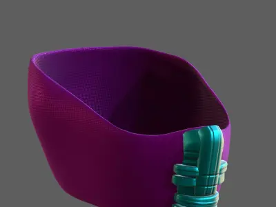 Gas mask helmet 3d model scifi Low-poly  Low-poly 3D model