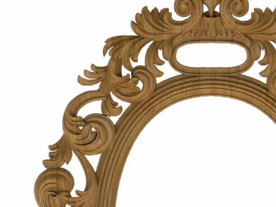 Carved picture frame STL 3D model 139