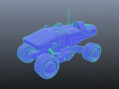 Martian Space Rover Mars Explorer Low-poly 3D model