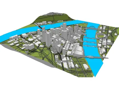 Downtown Pittsburgh Pennsylvania 3D model