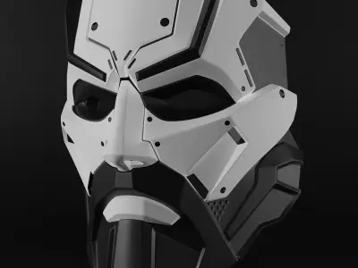 Zeus Mask Cosplay STL 3d print file 3D print model