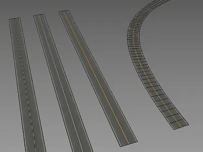 PBR Road circles 3D model