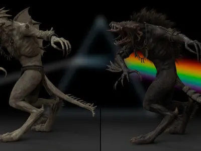 Venomclaw Beast Rigged Low-poly 3D model