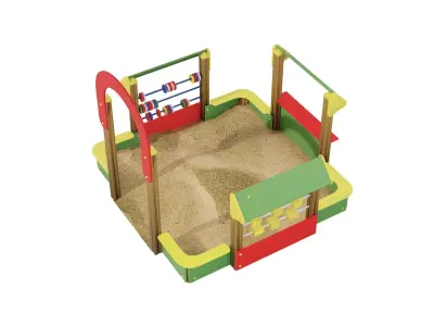 kids playground Low-poly 3D model