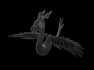 Cartoon Dragon Character v1 006 Low-poly 3D model