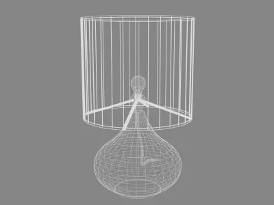 Glass lamp Low-poly 3D model purchase