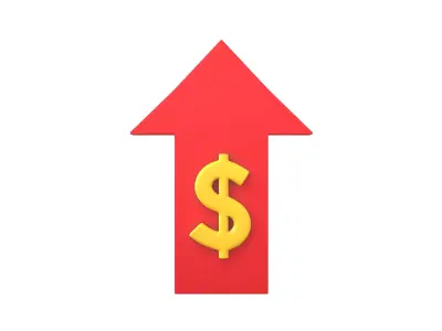 Price Up Symbol V1 004 Low-poly 3D model