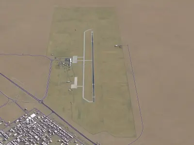 Hafar Al Batin Airport Low-poly 3D model