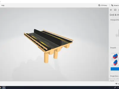 bridge without light  Free 3D model