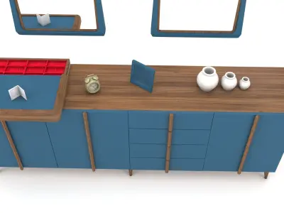 Modern Sideboard 3D Model 3D model