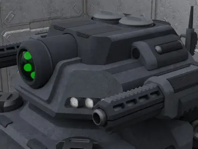 Sci-Fi Mech - Rigged 3D model