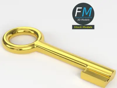 Stylized key 3 3D model