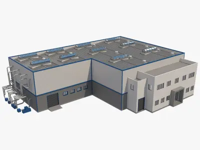  8 Industrial Buildings Set 01 