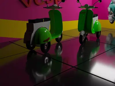 scooter vespa scooters Low-poly 3D model