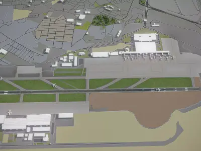 Istanbul - Sabiha Gokcen International Airport - SAW Low-poly 3D model